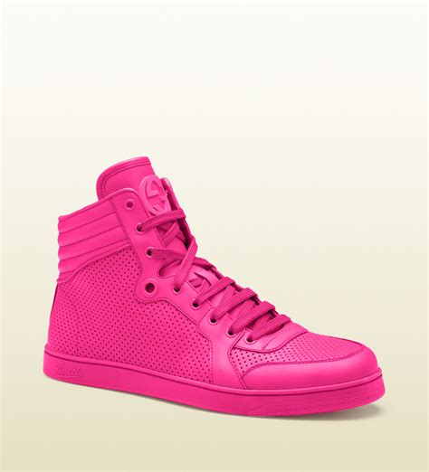 gucci pink sandles|pink Gucci sneakers high top.